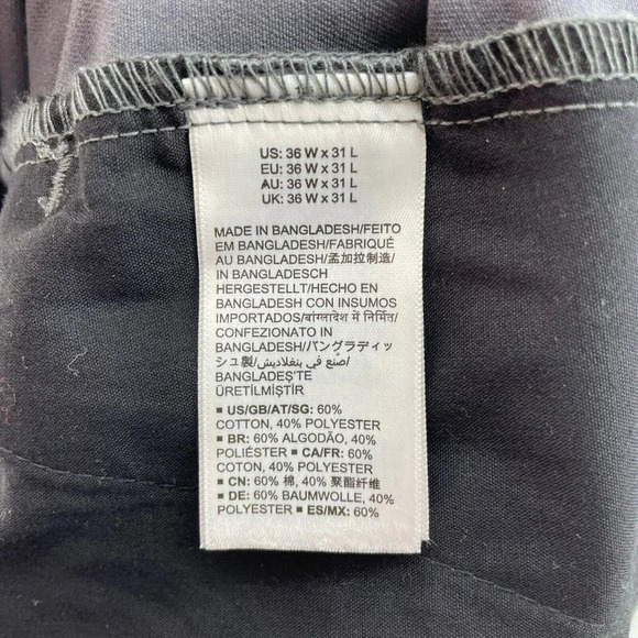 Amazon Essentials Khaki Pants Men's Sz 36x31 Gray Classic Straight Leg - Picture 8 of 9